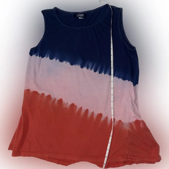 Grab this top ASAP ✨🦋 CHAPS A-Symmetrical Tank Top 🇺🇸 🇺🇸  LOVE AMERICA - Picture 5 of 6